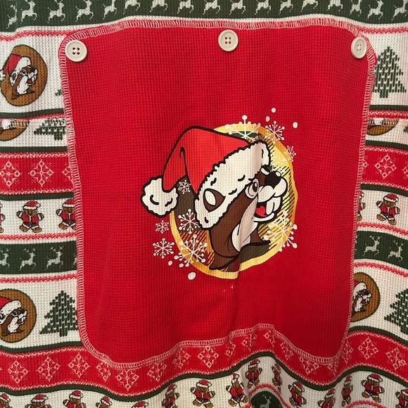 Buc-ee’s One Piece Zip Up Adult Thermal Christmas Pajama - Picture 2 of 4